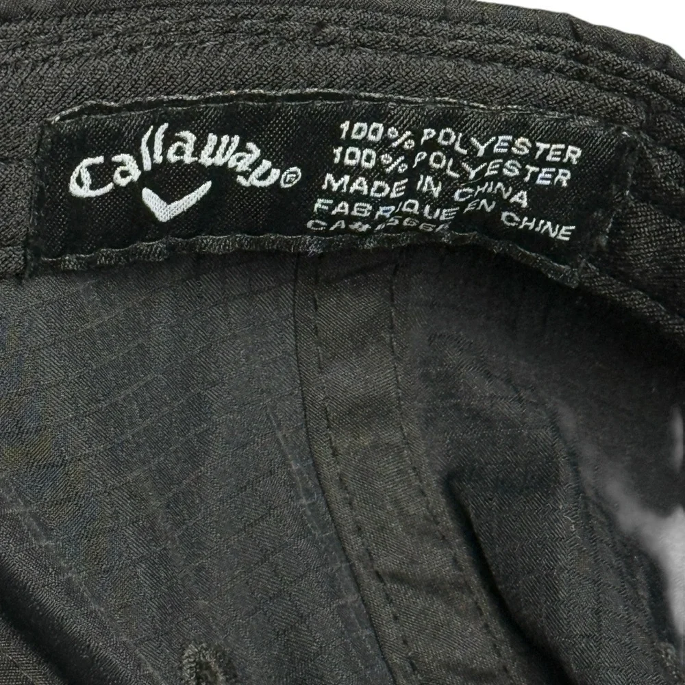 Callaway Odyssey Golf Hat Cap Black Flex Fit Embroidered Logo EUC Outdoors Hike - Picture 4 of 6